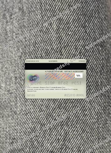 Burkina Faso Ecobank bank master debit card photolook back